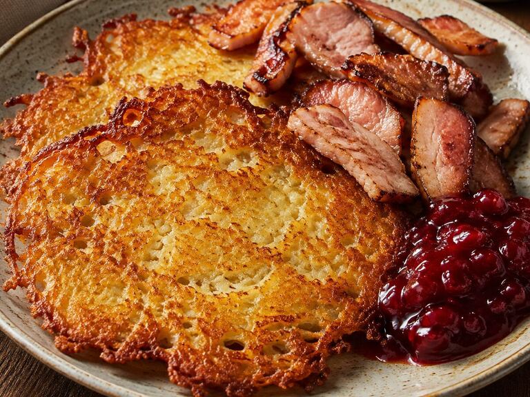 Krispig raggmunk med stekt fläsk